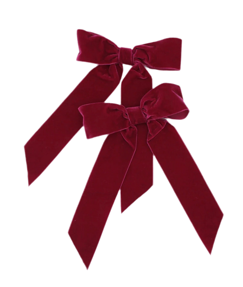 Luxury velvet napkin bows, set of 4