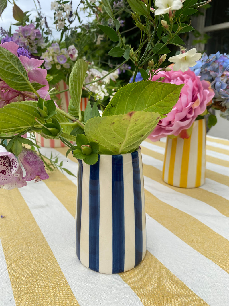 cobalt blue stripe jug