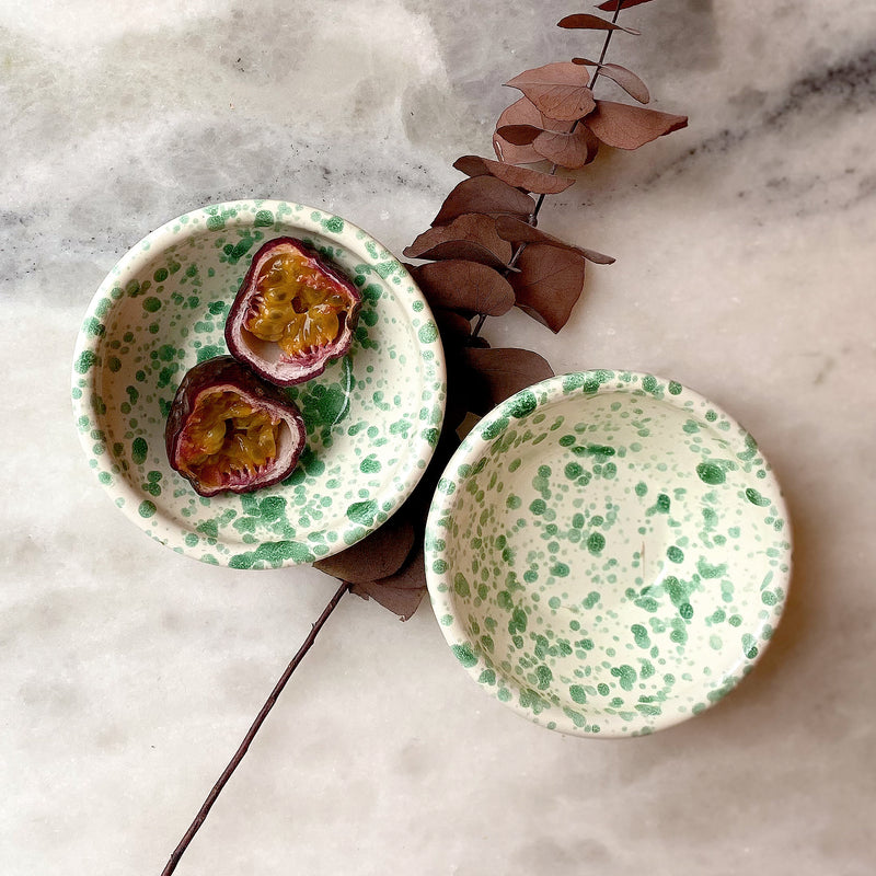 Italian ceramic splatterware bowl