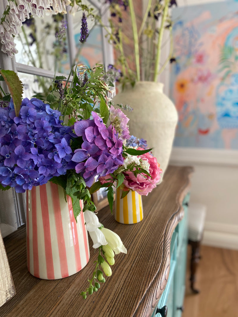 Candy stripe pitcher