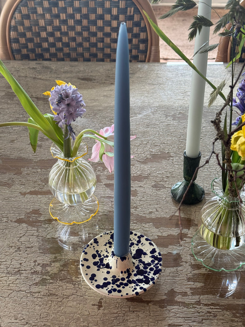 italian ceramic splatter candleholder