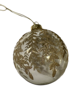 Clear bauble with gold glitter