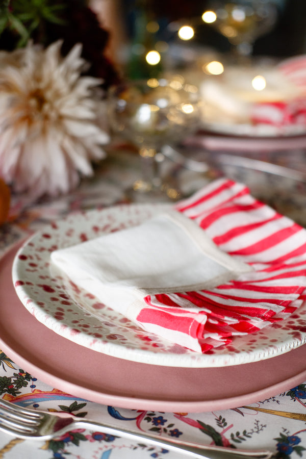 Italian ceramic splatterware dinner plate