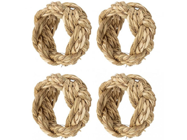 seagrass napkin rings, set of 4