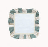 sea green wide stripe ruffle napkins, set of 2, amuse la bouche