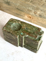 Repurposed reclaimed wood candle holder