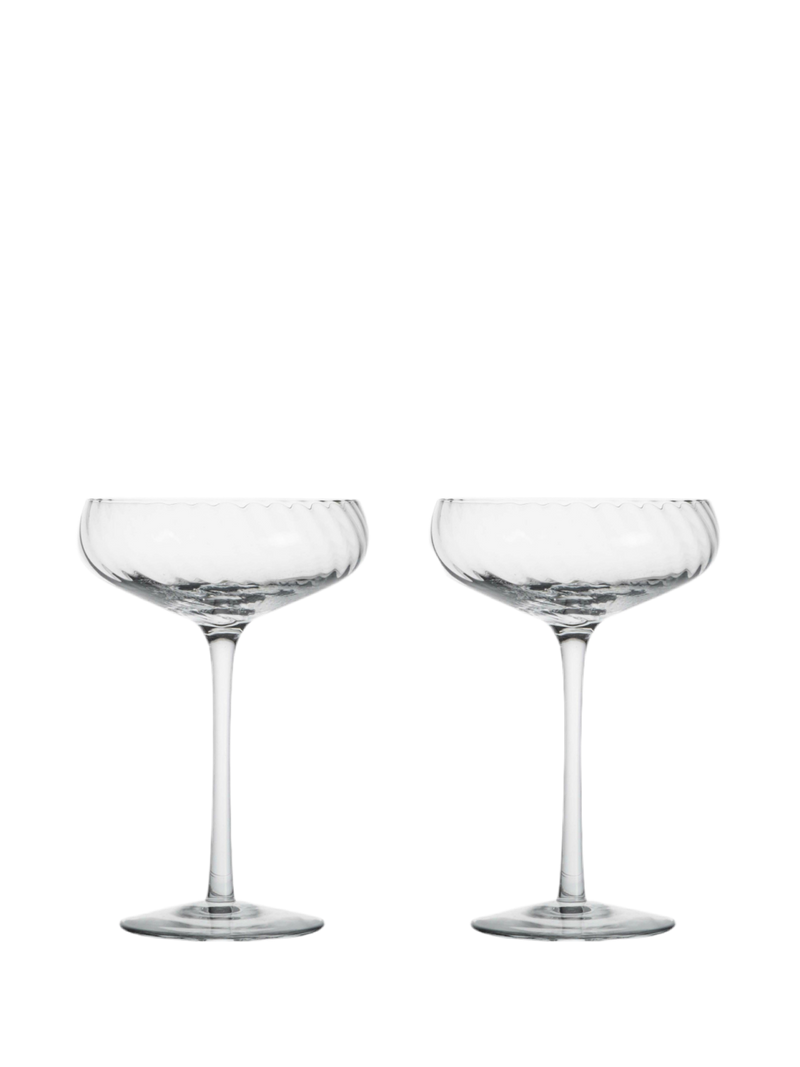 champagne coupes, set of 4