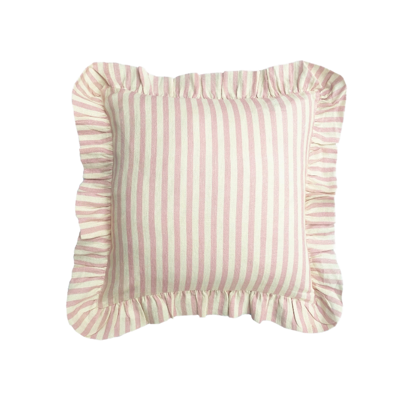 Amuse La Bouche Blush stripe ruffle cushion