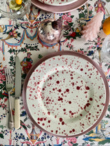 Italian ceramic splatterware dinner plate