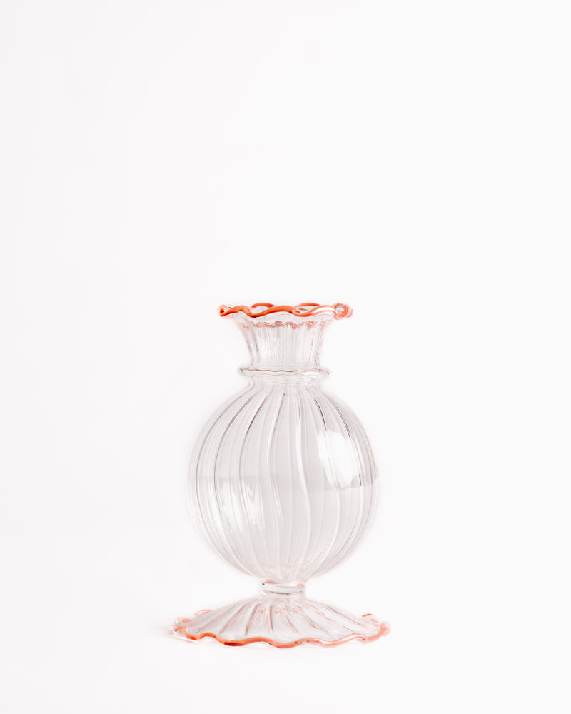 Frilly edge bud vase