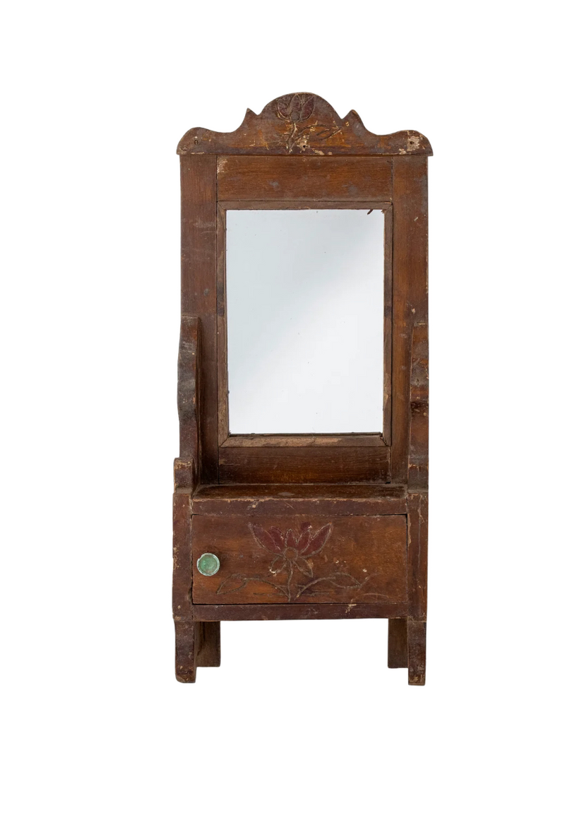 reclaimed wood mirror cabinet