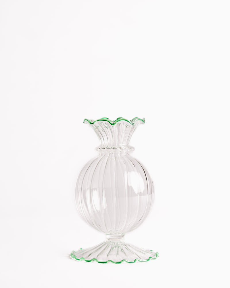 Frilly edge bud vase