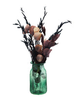 recycled ribbed glass vase