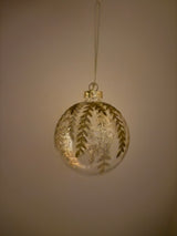 Clear bauble with gold glitter