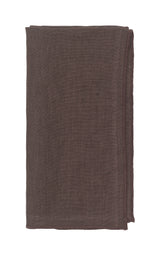 chocolate brown linen napkins, set of 2