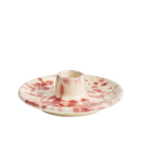 Italian ceramic splatterware candle holder