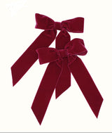 Luxury velvet napkin bows, set of 4