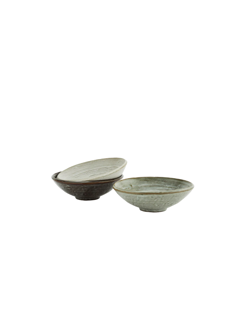 stoneware bowls, set of 3