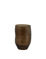 hammered brown drinking glass