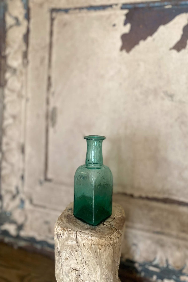 recycled glass bud vase, sea green