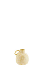 ceramic bud vase with handle, lemon