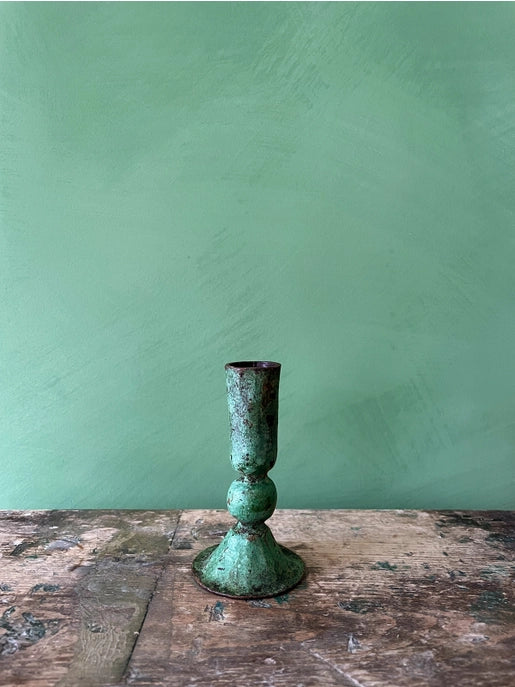 verdigris candle holders