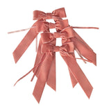 set of 4 velvet napkin bows, rose