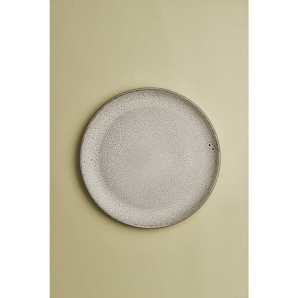 grey stoneware plate
