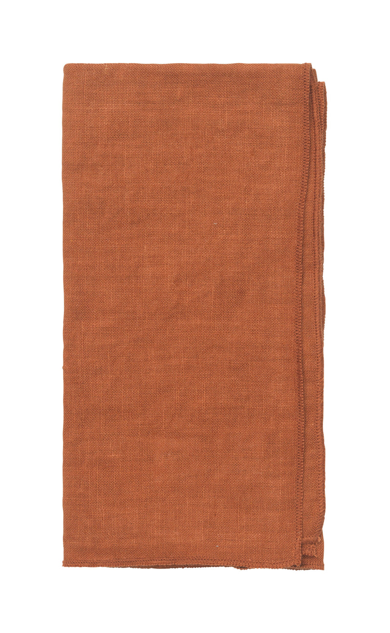 Terracotta linen napkin