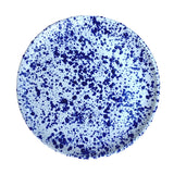 italian splatter dinner plate, blue