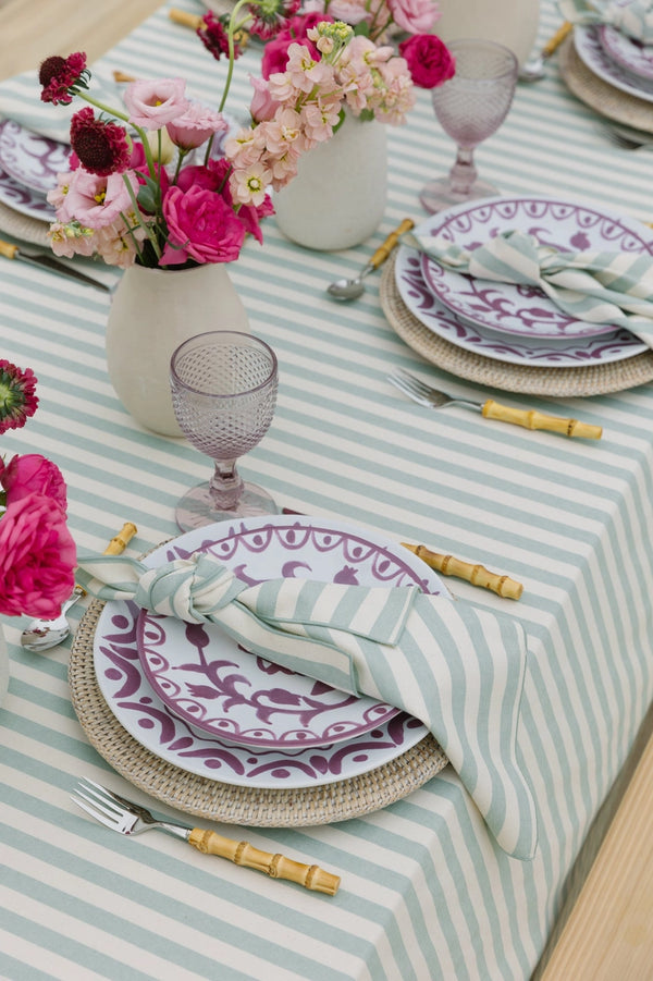 striped napkins, pair