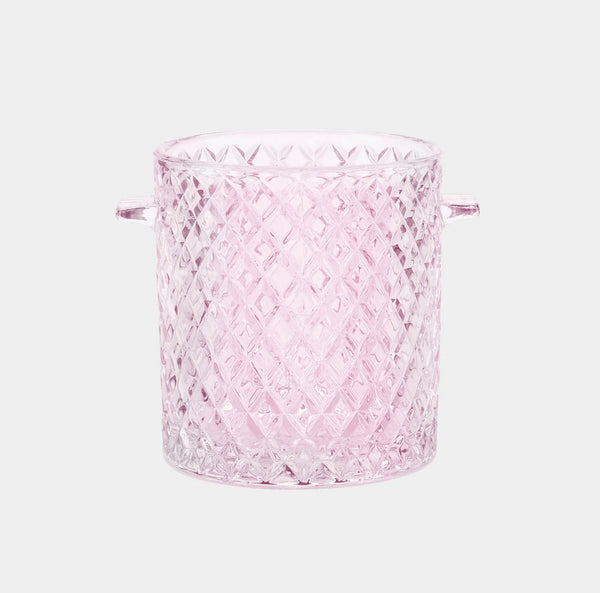 rose glass ice bucket