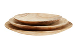 wooden plates, set of 3