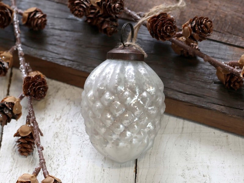 pearl pinecone bauble