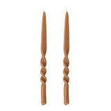 brown twist candles, pack of 2