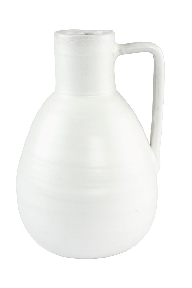 stoneware vase with handle, large