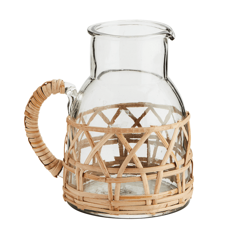 glass jug with cane
