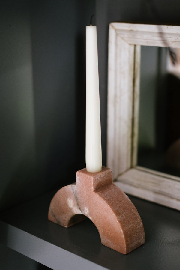 marble arched candle holder