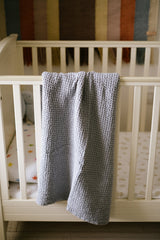 waffle cotton cot blanket