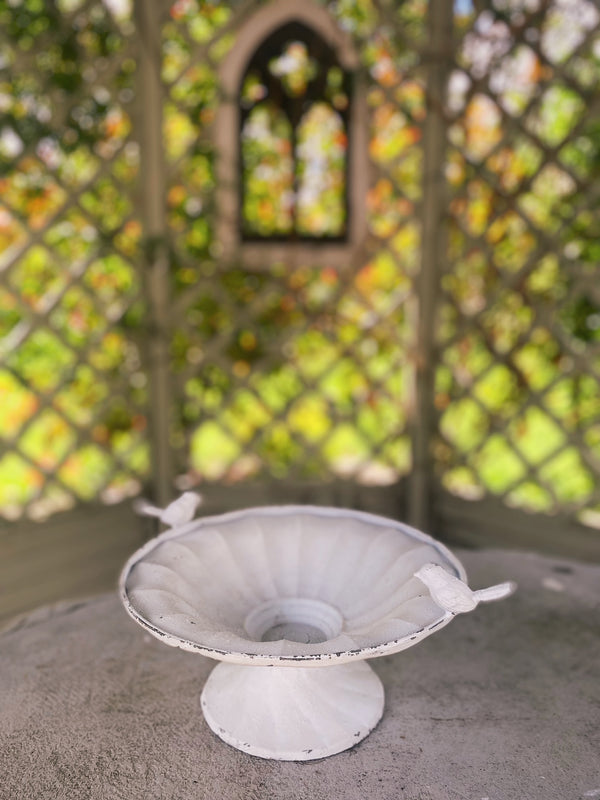 metal bird feeder bowl