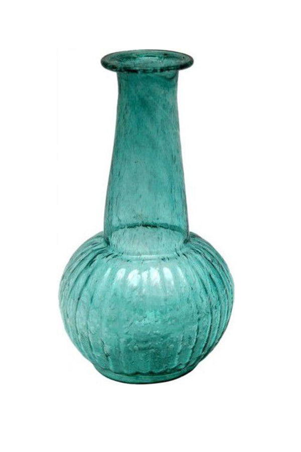 recycled glass vase, sea green
