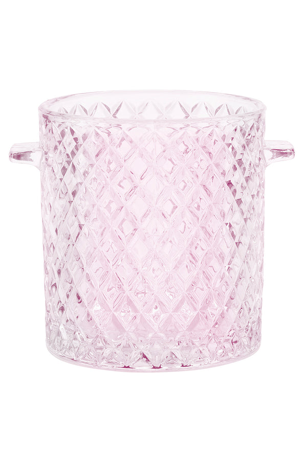 rose glass ice bucket