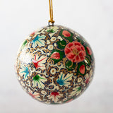 hand-painted paper mache bauble