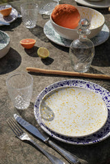 Italian ceramic splatter plate, lemon