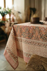 Block printed tablecloth