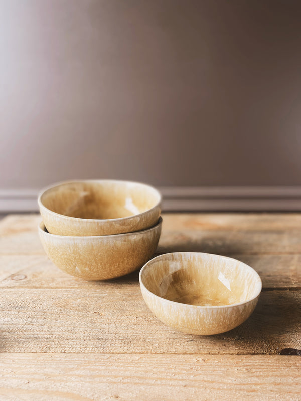 Handmade bowl, ochre
