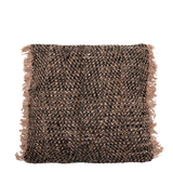 Copper and black woven cushion