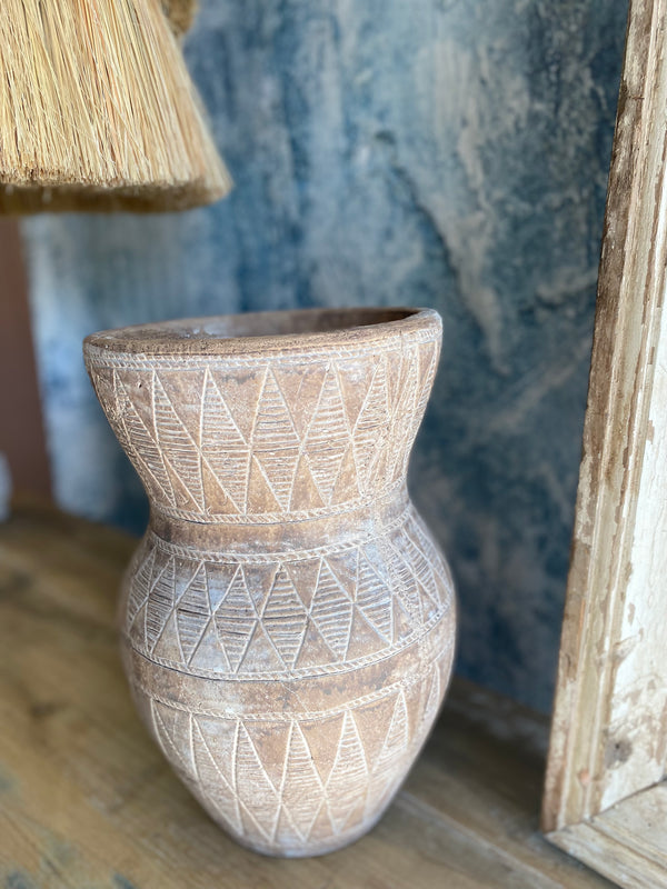 aztec terracotta vase