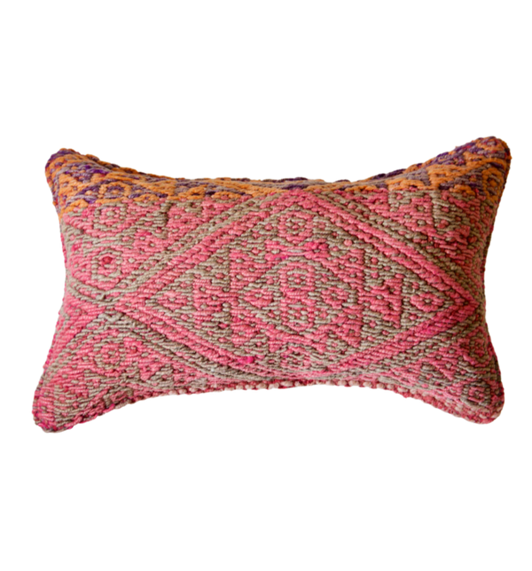 vintage Peruvian frazada cushion
