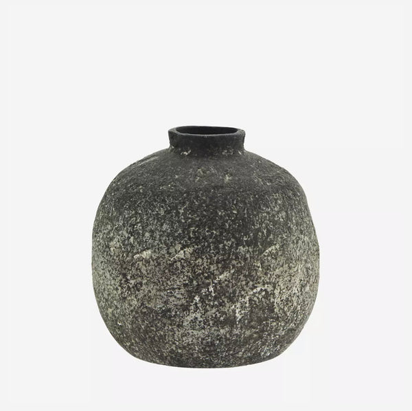 Small black terracotta vase